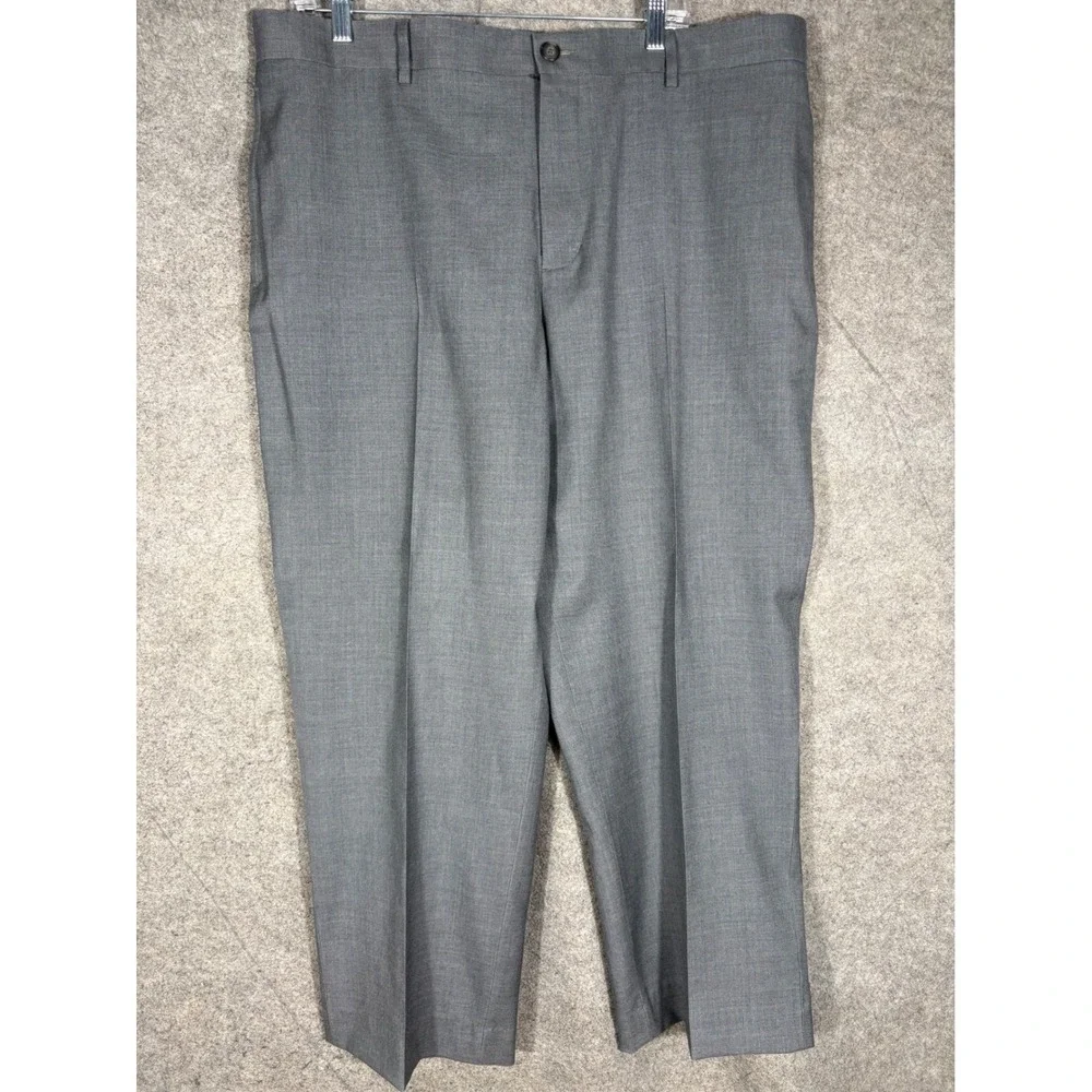 LL Bean Mens 40W 32L Gray 100% Wool‎ Classic Fit Dress Pants Trousers 285236